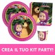 Set da tavola per feste Disney MASHA & ORSO -Piatti, Bicchieri, Tovaglioli, Tovaglia per feste Bambina