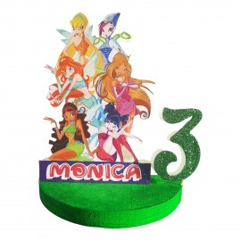 Sagoma Polistirolo con Nome Disney Winx Club per feste Compleanno Nascita Battesimo Eventi Bambini