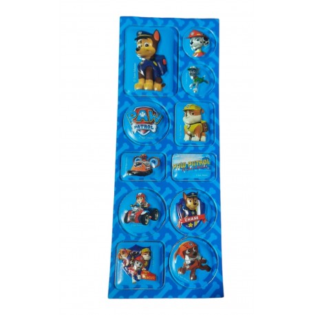 Stickers Set di adesivi con bellissime  immagini in 3D Paw Patrol idea regalo Bambini