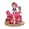 TORTA IN POLISTIROLO  DECORATIVA PERSONALLIZZABILE  COMPLEANNO  NASCITA BATTESIMO BAMBINA MINNIE