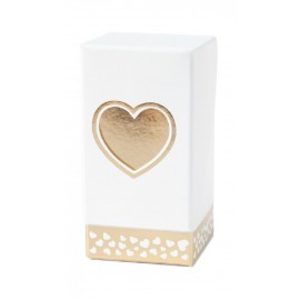 SScatoline Porta Confetti Cuore Silver Scatola Fai Da Te 4X4X8.5 Conf. 20pz Mon Petit