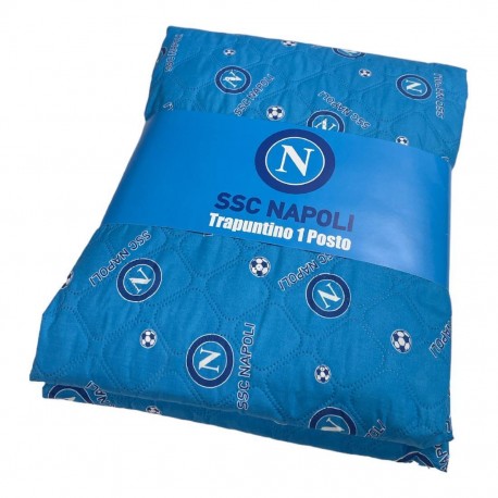 Piumone Trapunta Singola SSC Napoli Prodotto Ufficiale Caldo Invernale Letto Singolo Una Piazza cm 178 x 260 Microfibra