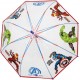Ombrello campana pvc Trasparente Bing Coniglietto Bambini Classico Antivento Automatico colorato con manico 8 raggi