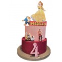 TORTA IN POLISTIROLO  DECORATIVA PERSONALLIZZABILE  COMPLEANNO  NASCITA BATTESIMO BAMBINA MINNIE