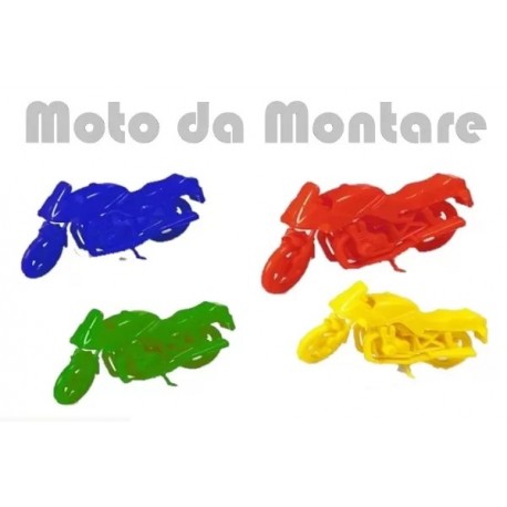 GIOCO MOTOCICLETTA MONTABILE 10x1CM REGALINI FESTA GADGET COMPLEANNO PARTY BAMBINI