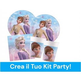 Coordinato per Feste Compleanno Frozen Anna Elsa Disney Kit Party Bambini Festa e Party