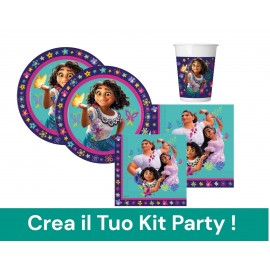 Kit Party Tavola Puffi per 16 Persone (16-Piatti 16-Bicchieri 20-Tovaglioli, 1-Tovaglia) per feste Bambino