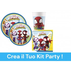 Coordinato per Feste Compleanno Spidey & Friends Kit Party Bambini Festa e Party