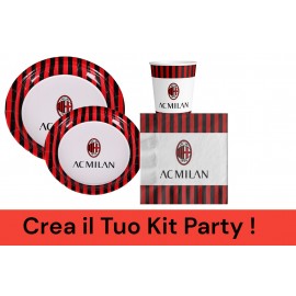 Coordinato per Feste Compleanno AC.Milan Kit Party Bambini Festa e Party