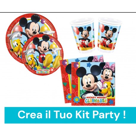 Coordinato per Feste Compleanno Mickey Mouse Clubr Kit Party Bambini Festa e Party