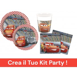 Kit Party Tavola Puffi per 16 Persone (16-Piatti 16-Bicchieri 20-Tovaglioli, 1-Tovaglia) per feste Bambino