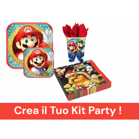 Coordinato per Feste Compleanno Super Mario Bros Disney Kit Party Bambini Festa e Party