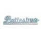  Scritta Polistirolo Battesimo con Base in 3D Celeste cm65 - Decorazione Centro Tavola