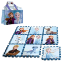 Tappeto con Borsa Frozen II Disney Puzzle 9 Pezzi Atiscivolo Lavabile CM. 90X90X1 Idea Regalo Bambina