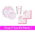 Coordinato Tavola  per Feste Battesimo Rosa Kit Party Festa e Party Eventi