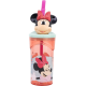 BICCHIERE CON CANNUCCIA RIPIEGABILE MICKEY MAOUSE DISNEY TOPOLINO PERSONAGGIO 3D 360 ml VIAGGIO E SCUOLA