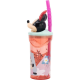 BICCHIERE CON CANNUCCIA RIPIEGABILE MICKEY MAOUSE DISNEY TOPOLINO PERSONAGGIO 3D 360 ml VIAGGIO E SCUOLA