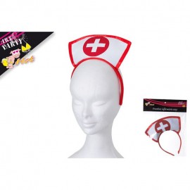 FRONTINO INFERMIERA CERCHIETTO ACCESSORI PER FESTE IN MASCHERA