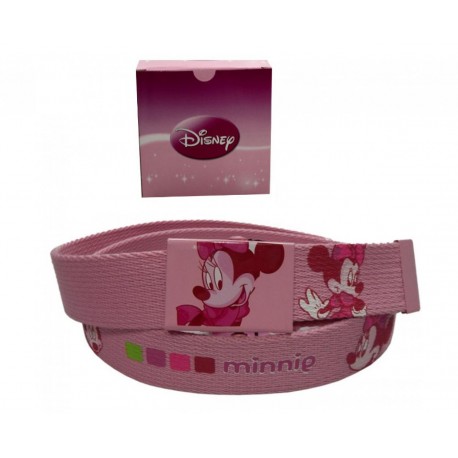 CINTURA DONNA DISNEY FIBBIA  ACCIAIO MINNIE COLORE ROSA IDEA REGALO BAMBINA