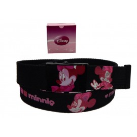 CINTURA DONNA DISNEY FIBBIA  ACCIAIO MINNIE COLORE ROSA IDEA REGALO BAMBINA