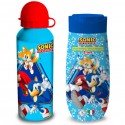 Set Regalo Sonic gel doccia e shampoo + borraccia Alluminio Idea Regalo Bambino