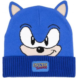 Cappello Invernale Berretto per Bambini Sonic Azzurro (Taglia unica)