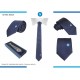 Cravatta SSC NAPOLI fantasia blu a quadrettini tonosu tono con scatola Regalo 7 x148cm idea Regalo