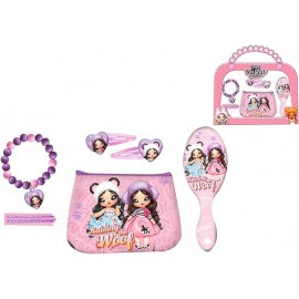  Set regalo NA NA NA SURPRIS con Accessori per capelli e braccialetto Borsellino Idea Regalo Bambina