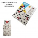 COMPLETO LENZUOLA MICKEY MOUSE V DISNEY SOTTOLENZUOLA LENZUOLA FEDERA LETTO SINGOLO IDEA REGALO BAMBINO