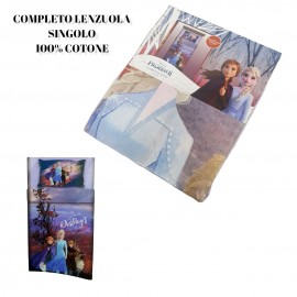 COMPLETO LENZUOLA FROZEN II DISNEY ELSA ANNA SOTTOLENZUOLA LENZUOLA FEDERA LETTO SINGOLO BAMBINA