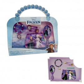 Set regalo Frozen Disney con Accessori per capelli e braccialettoSpazzola Capelli Borsellino Idea Regalo Bambina