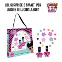 Set Cosmetica Lol Surprise - 2 Smalti Per Unghie + 16 lucidalabbra Valigetta Regalo Bambina