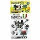 STICKERS ADESIVI FORZA BIANCONERI 13x107 CM REGALINI FESTA GADGET COMPLEANNO PARTY BAMBINI