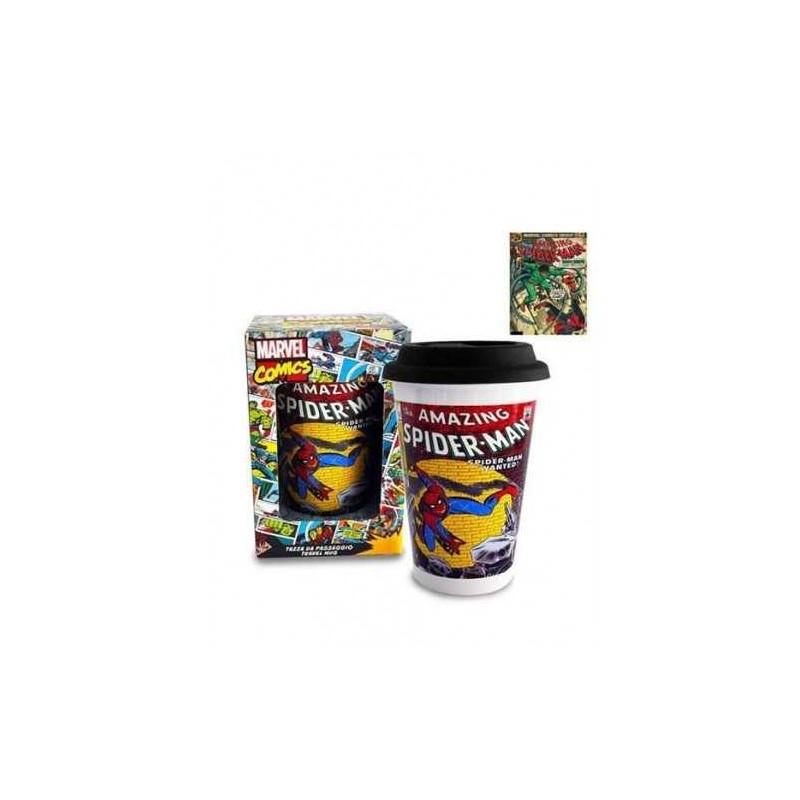 Tazza Marvel Comics Spiderman con tappo in silicone capacità 300ml Facile  da Trasportare - Non Solo Disney