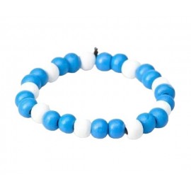 BRACCIALE PALLINE LEGNO FLUO COLOR REGALINI FESTA GADGET COMPLEANNO PARTY BAMBINI