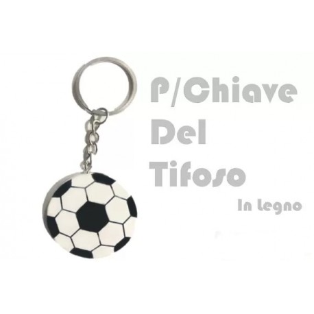 PORTACHIAVE PALLONE LEGNO 5 CM I REGALINI FESTA GADGET COMPLEANNO PARTY BAMBINI