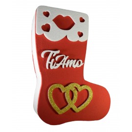 Calza Befana in Polistirolo 3D Scatola contenitore I LOVE  idea Regalo 40x27x13