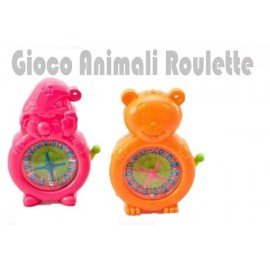 GIOCO ROULETTE 2 SOG ANIMALI CM 8X6FESTA GADGET COMPLEANNO PARTY BAMBINI