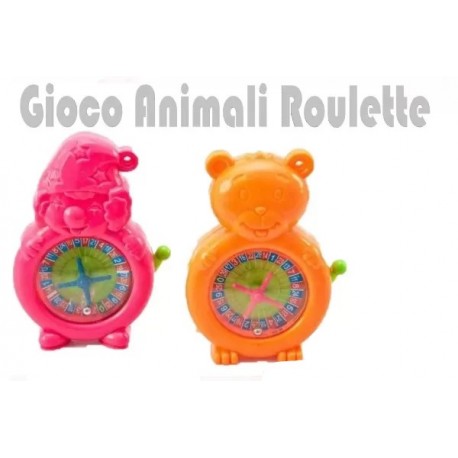 GIOCO ROULETTE 2 SOG ANIMALI CM 8X6FESTA GADGET COMPLEANNO PARTY BAMBINI