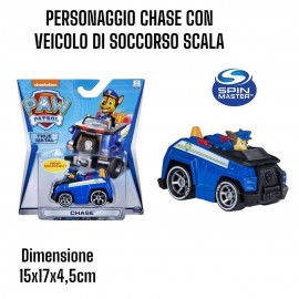 PERSONAGGIO CHASE CON VEICOLO DI SOCCORSO PAW PATROL SPIN MASTER GIOCO BAMBINO