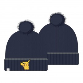 Cappello Pokemon  Pikachu per Bambini Invernale Cappellino con Pon Pon Idea Regalo 54-56