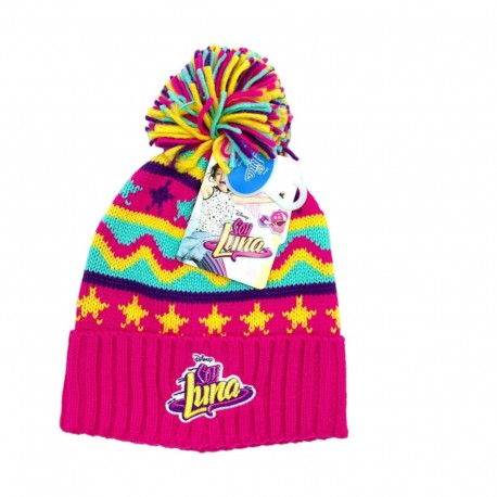 Cappello Soy Luna Disney per Bambina Invernale Cappellino con Pon Pon Idea Regalo 52-54