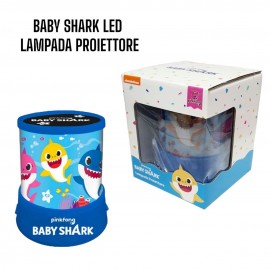 Lampada Led da tavolo Baby Shark Proiettore Luce Notturna Per Bambina cm 12