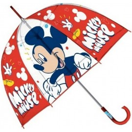 Ombrello Manuale Cupola 46cm Mickey Mouse Disney Antivento con Apertura di Sicurezza