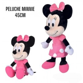 Peluche medio Minnie Disney Pupazzo 45cm fiocco rosa a pois Idea Regalo Bambina