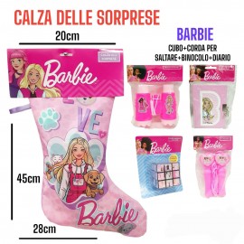 La Calza della Befana ricca di sorprese di Barbie  Prodotti Ufficiali Regalo Bambina 45x28cm