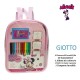 Zaino-Zainetto Disney Minnie con colori Timbri Pennarelli Album da Colorare Giotto