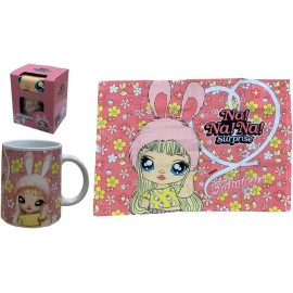 SET TAZZA + TOVAGLIETTA IN TESSUTO BING SULA CERAMICA MUG BAMBINI