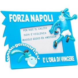 Cornice da tavolo Portafoto per foto 11,5x8,5 cm Forza Napoli, è l'ora di vincere! Idea regalo