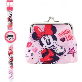 Orologio con portamonete Disney Minnie  idea regalo Bambina